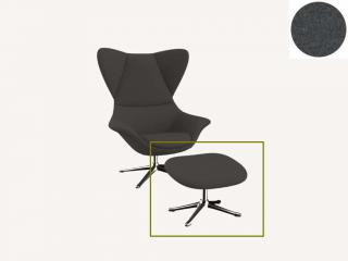 Stilo podnožka - potah látky PG1 Podnož: hliník leštěný, látky pro Flexlux kat.1: látka Firenze 0151 Steel Grey