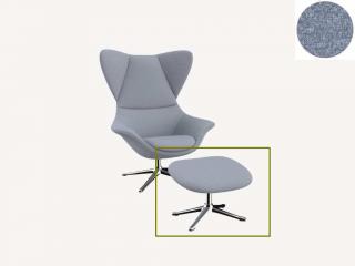 Stilo podnožka - potah látky PG1 Podnož: hliník leštěný, látky pro Flexlux kat.1: látka Firenze 0152 Cashmere Blue