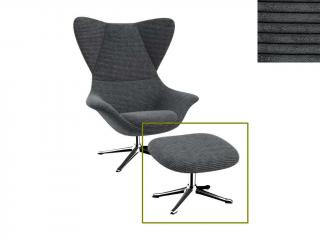 Stilo podnožka - potah látky PG1 Podnož: hliník leštěný, látky pro Flexlux kat.1: látka Scala 1082 Charcoal