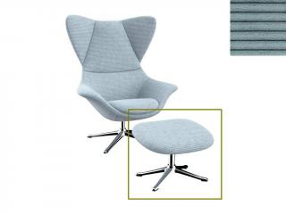 Stilo podnožka - potah látky PG1 Podnož: hliník leštěný, látky pro Flexlux kat.1: látka Scala 1083 Aqua
