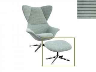 Stilo podnožka - potah látky PG1 Podnož: hliník leštěný, látky pro Flexlux kat.1: látka Scala 1084 Mint