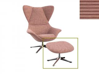 Stilo podnožka - potah látky PG1 Podnož: hliník leštěný, látky pro Flexlux kat.1: látka Scala 1085 Magnolia