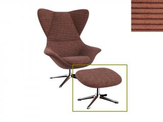Stilo podnožka - potah látky PG1 Podnož: hliník leštěný, látky pro Flexlux kat.1: látka Scala 1086 Cinnamon