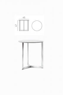 Stolek Joy Tomasella Rozměr: Ø45 x v.47 cm, Top: MDF deska lakovaná tl.12mm, Barvy Laccato Opaco Tomasella: 180 Marna mat