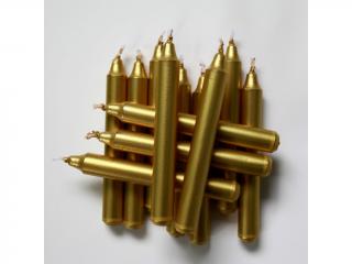 Svíčky zlaté metalické (12x95mm)