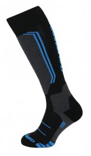 Blizzard ALLROUND SKI SOCKS JUNIOR black/anth/blue, juniorské lyžařské ponožky 19/20 Velikost-eur: 30-32