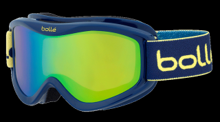 Bolle VOLT PLUS blue blocks/green emerald, juniorské lyžařské brýle 17/18