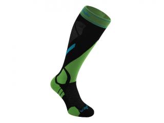 Bridgedale LIGHTWEIGHT MEN black/green, lyžařské ponožky Velikost-eur: 40-43