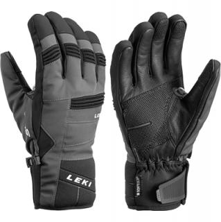 Leki PROGRESSIVE 6 S charcoal-black, lyžařské rukavice 19/20 Velikost-eur: 9