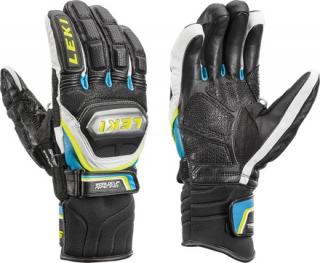 Leki WORLDCUP RACE TI S SPEED SYSTEM black-white-cyan-yellow, lyžařské rukavice 15/16 Velikost-eur: 10.5