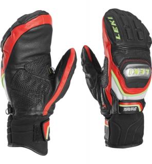 Leki WORLDCUP RACE TITANIUM S MITTEN black-red-white-yellow, lyžařské rukavice 15/16 Velikost-eur: 10