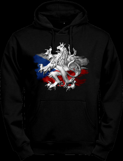 Mikina s kapucí - Lev 3D Barvy: Černá, Velikost: XXXL