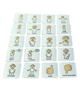 Piktomag Emoce chlapec, set 20 ks piktogramů 4,5 x 4,5 cm