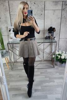 SUKNĚ/KRAŤASY DIAMONDS - s páskem Barva: Hnědá