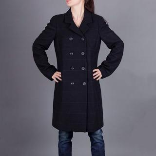 Dámský tmavě modrý kabát Armani Jeans Velikost oblečení: 40