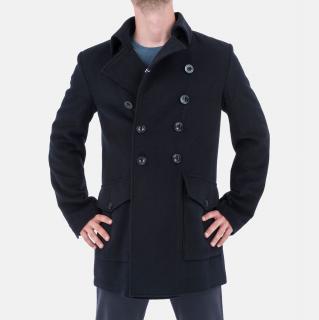 Kabát Armani tmavě modrý Velikost oblečení: 48