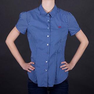 Kostkovaná košile Armani modrá Velikost oblečení: 38
