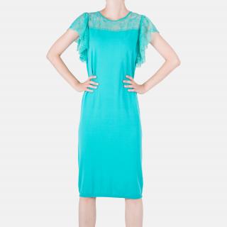 Krásné úpletové šaty Blumarine tyrkysové Velikost oblečení: 40