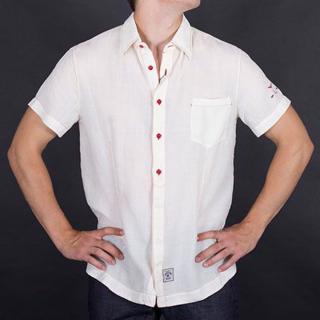 Letní pánská košile Armani krémová Standardní velikosti: M