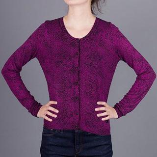Luxusní dámský fialový svetr Armani Jeans Standardní velikosti: S