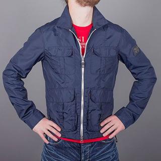 Luxusní pánská jarní bunda Armani Jeans modrá Velikost oblečení: 48
