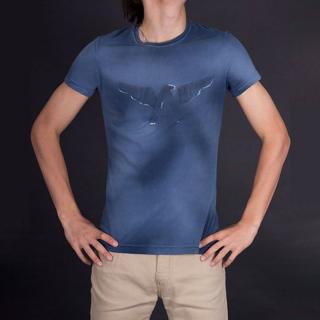 Módní pánské triko Armani modré Standardní velikosti: S