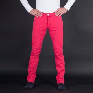 Nádherné pánské růžové kalhoty Armani Jeans Velikost oblečení: 48