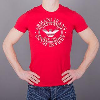 Pánské červené tričko Armani Standardní velikosti: XS
