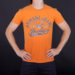 Pánské oranžové tričko Armani Jeans Standardní velikosti: L