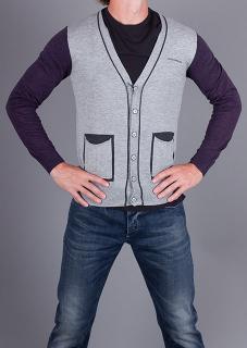 Pánský šedý značkový svetr Armani Standardní velikosti: L