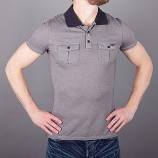 Polo tričko pánské AJ pruhované Standardní velikosti: XL