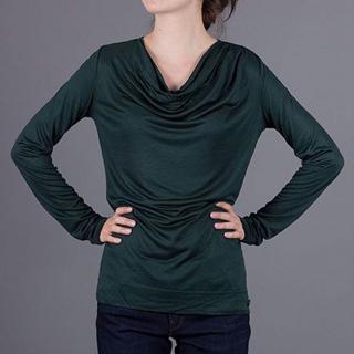 Půvabné zelené tričko s dlouhým rukávem Armani Standardní velikosti: S