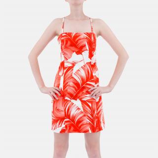 Šaty AJ oranžové květinový vzor Velikost oblečení: 42