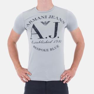 Tričko pánské šedé AJ s logem Standardní velikosti: S