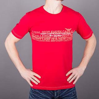 Značkové pánské červené tričko AJ Standardní velikosti: S