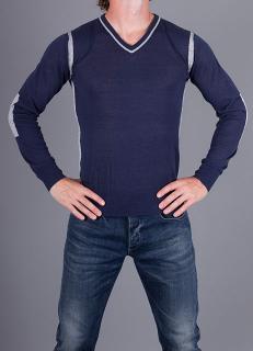 Značkový pánský modrý svetr Armani Standardní velikosti: L