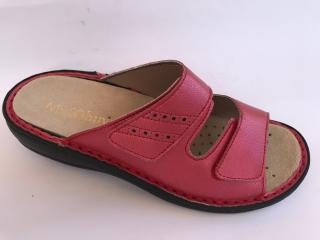 8412 Muf kožené pantofle s vyjímatelnou stélkou červená rosso Barva: Červená, Velikost: 40