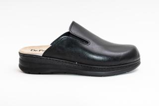 Dr Feet 5026 dámské kožené nazouváky černá šíře H Barva: Černá, Velikost: 42