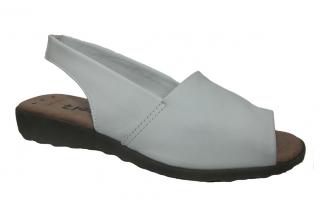 Flex & Go SD070012 dámské kožené sandály bílá natur ice Barva: Bílá, Velikost: 38