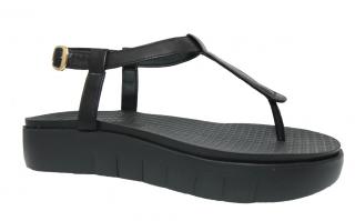 Flex & Go SD1000797 dámské kožené sandály černá natur black Barva: Černá, Velikost: 38