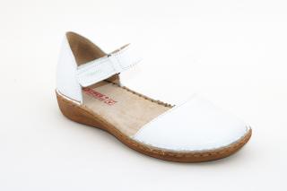 Kacper 2-0458 dámské kožené sandály bílá Barva: Bílá, Velikost: 38
