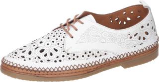Manitu 850022-03 dámská perforovaná kožená obuv bílá Barva: Bílá, Velikost: 37