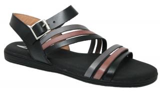 Marila 1525 dámské kožené sandály černá mix Barva: Černá, Velikost: 39