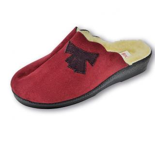 Rogallo 3362 dámské domácí pantofle s kožíškem bordo Barva: Bordo, Velikost: 40
