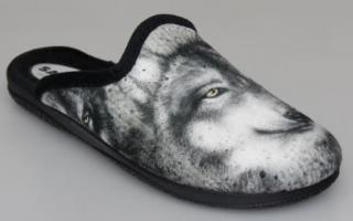 Santé AB/10394 dámské domácí pantofle černá vlk Barva: Černá, Velikost: 38