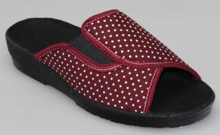 Santé MJ/545 dámské pantofle bordo šíře H Barva: Bordo, Velikost: 41