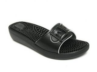SI/03C1 černé masážní pantofle Barva: Černá, Velikost: 39