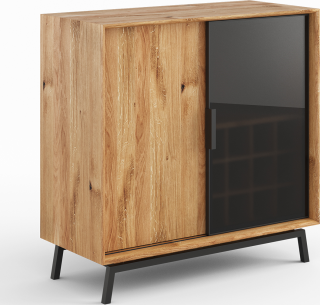 Komoda s barem (vinotékou) Modern Loft 1d/1s, dub, masiv