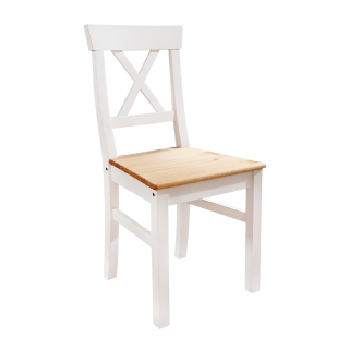 Židle Marone, dekor bílá-dřevo, masiv, borovice