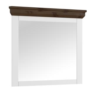 Zrcadlo Marone Elite 80x109 cm, dekor bílá-hnědá, masiv, borovice